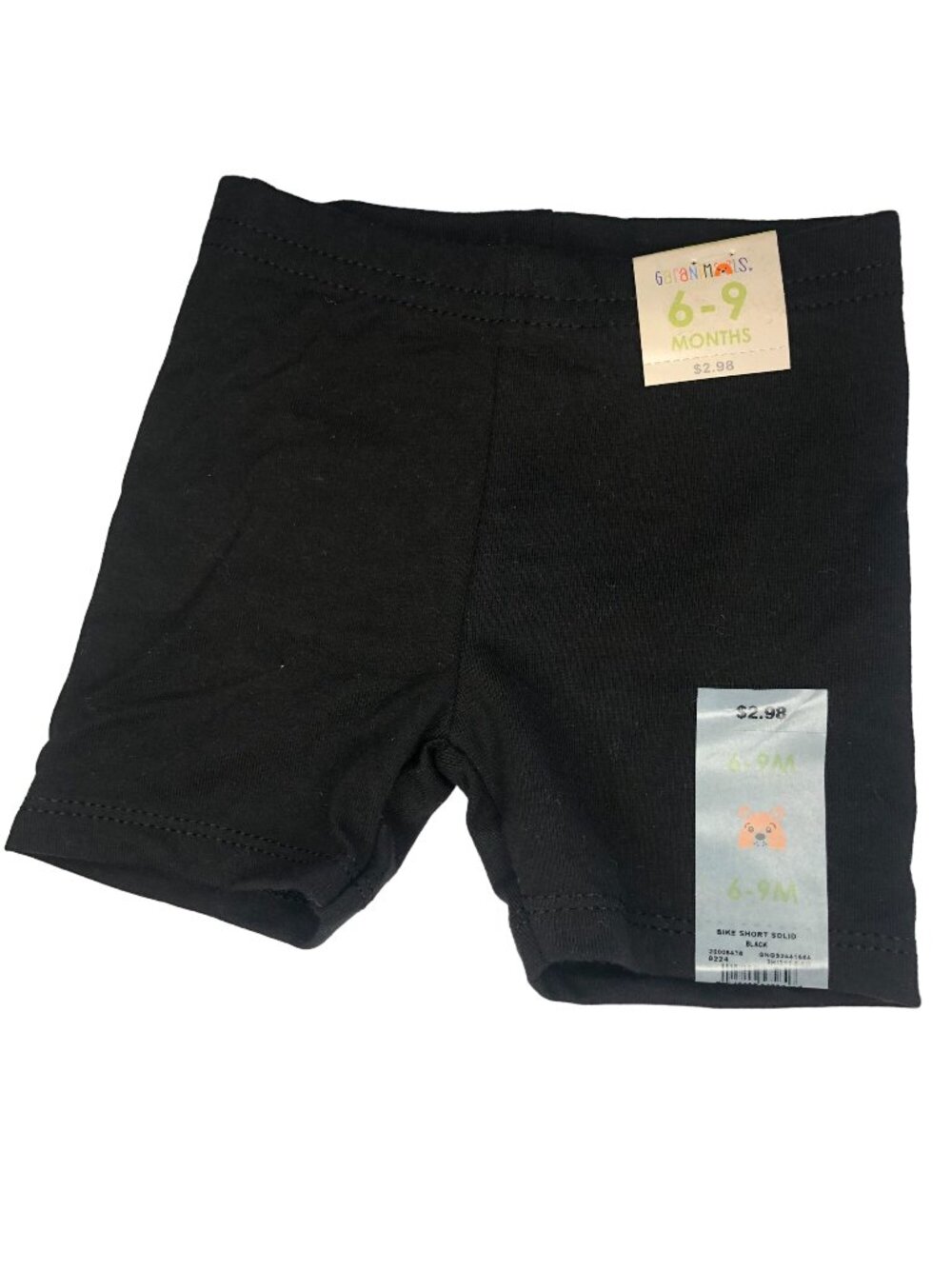 Garanimals Baby Bike Shorts 6-9 Months Cotton Blend Black